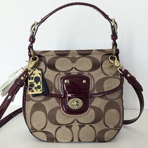 COACH Signature Poppy New Willis Crossbody Convertible Anniversary Bag